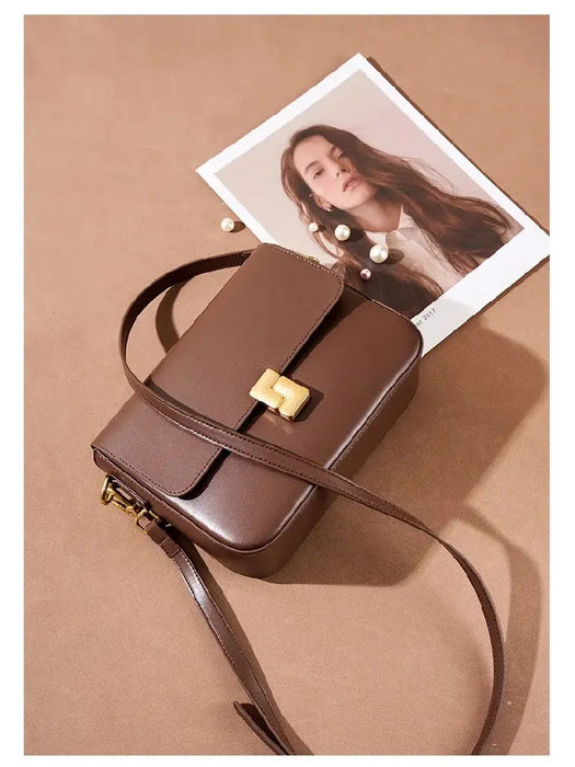 Split Leather Satchel Bag – Moderate Hardness for Women SF
