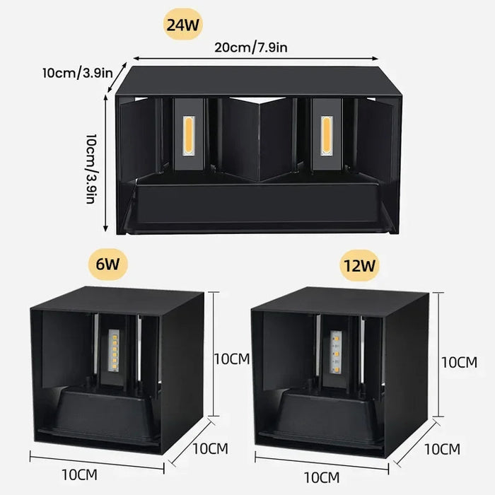 Outdoor LED Wall Light – Adjustable Beam IP65 Waterproof SF