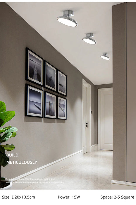 Modern Surface-Mounted Ceiling Light – Remote-Controlled LED Fixture for Bedrooms and Living - Samanta Factory