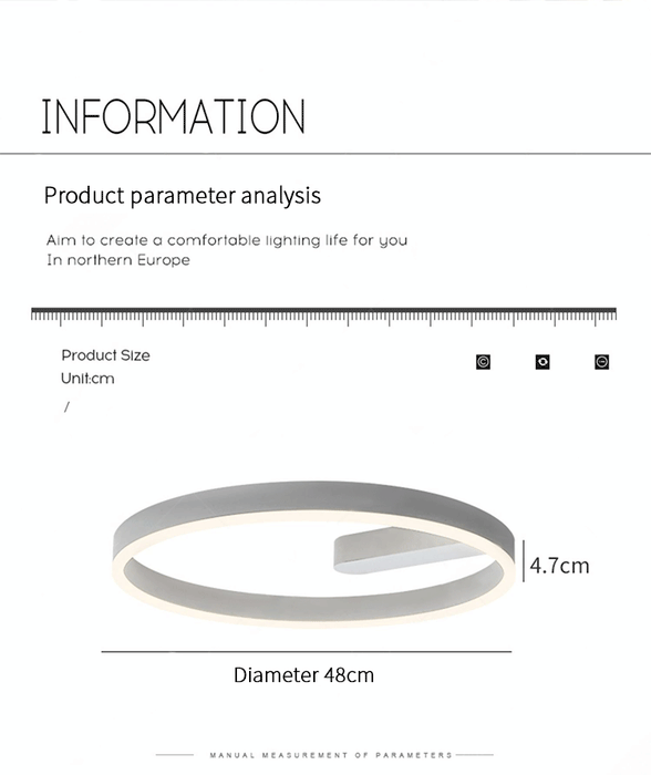 LED Ceiling Light – Modern Surface-Mounted Design with Dimmable Remote Control - Samanta Factory