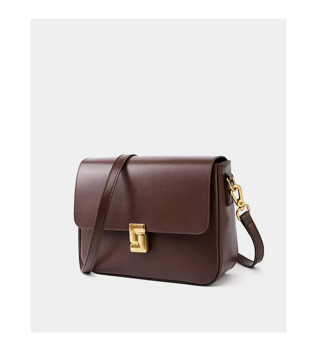 Split Leather Satchel Bag – Moderate Hardness for Women SF