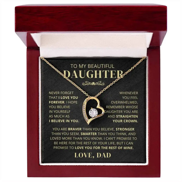 Heart Knot Pendant Necklace – Sparkling Zircon Gift for Daughters SF