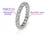 Moissanite Eternity Ring – 2mm D VVS Sterling Silver SF