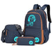 Luminous 3-in-1 School Backpack Set with Crossbody Bag and Pencil Case for Kids
