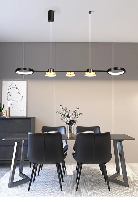 Modern Ring Pendant Light – 48W LED Chandelier with Soft Eye-Care Illumination - Samanta Factory