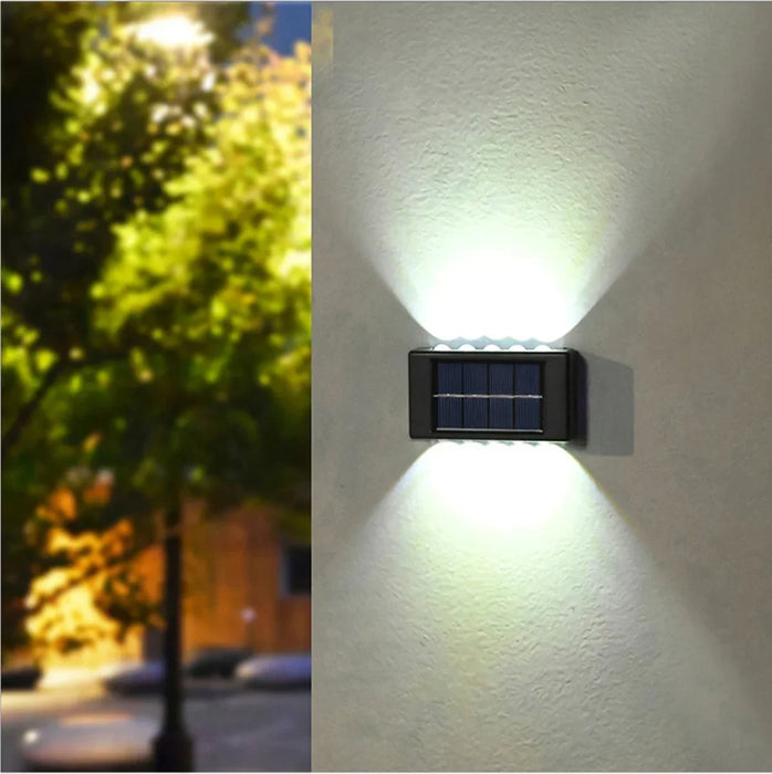 Solar Wall Light – Up & Down Waterproof LED for Modern Outdoor Decor - Samanta Factory