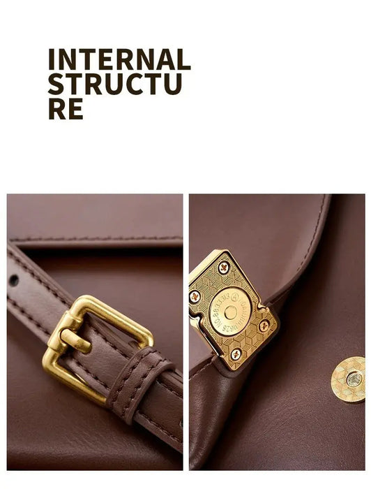 Split Leather Satchel Bag – Moderate Hardness for Women SF