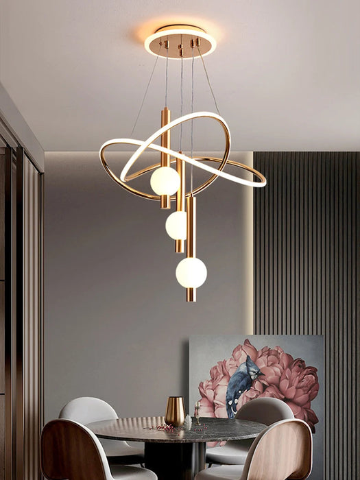 LED Crystal Pendant Light – 3 Color Modes with Remote Dimming SF