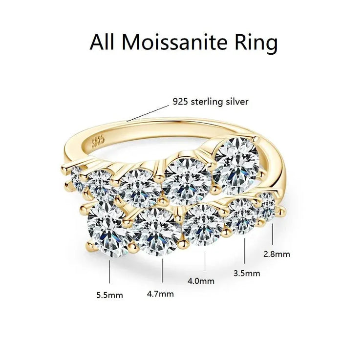 Moissanite Wedding Band – 3.26cttw Multi-Stone Sparkle SF