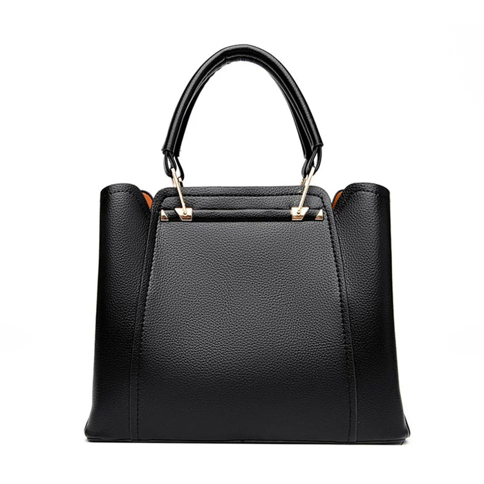 Women’s Soft PU Leather Handbag – Fashionable Casual Tote with Sequined Detail - Samanta Factory