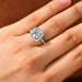 Moissanite Engagement Ring – 2ct D-Color VVS1 in 925 Sterling Silver SF