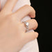 Moissanite Ring – S925 Sterling Silver 18K White Gold Plated SF