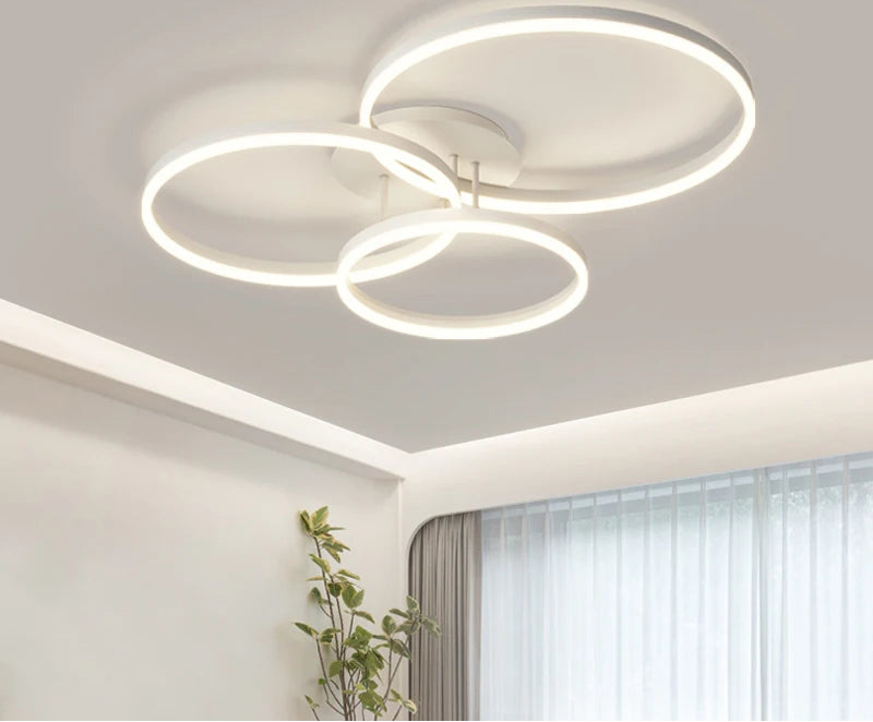 LED Ceiling Light – Art Deco Aluminum Design with Dimmable LED Bulbs - Samanta Factory