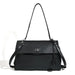 PU Leather Shoulder Bag - Lock Flap Crossbody Design SF