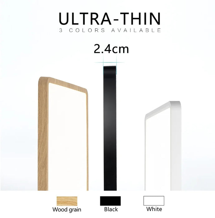 MARPOU Tuya Smart LED Ceiling Lamp Wood Grain App Voice Control Alexa/Google Remote Control Square Ceiling Lights Living Room - Samanta Factory