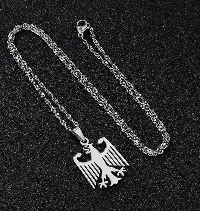 Eagle Pendant Necklace – Patriotic Unisex Chain SF