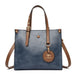 Women’s Leather Handbag – Vintage Casual Tote with Zipper & Hasp Closure - Samanta Factory