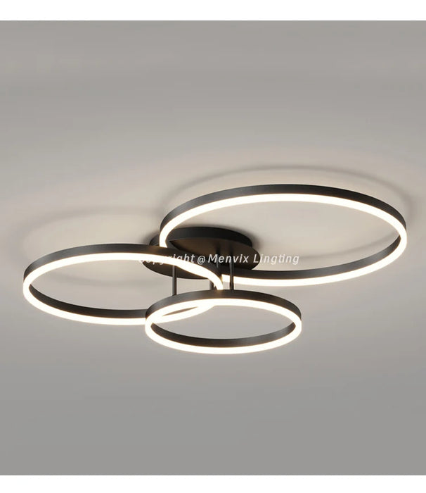 LED Ceiling Light – Art Deco Aluminum Design with Dimmable LED Bulbs - Samanta Factory