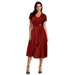 A-Line Casual Midi Dress – High Stretch Polyester for All-Day Comfort - Samanta Factory