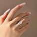 Pear Cut Moissanite Ring – 0.8CT D VVS1 S925 Sterling Silver SF