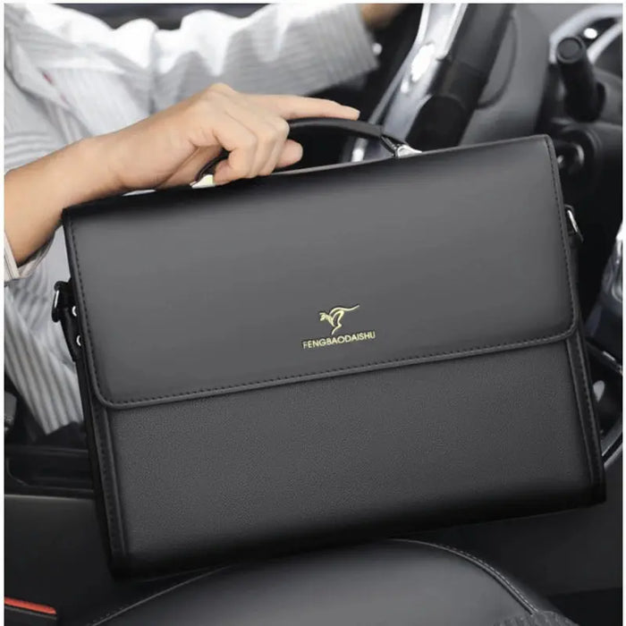 Men’s Business Briefcase – PU Leather Shoulder & Crossbody Bag SF