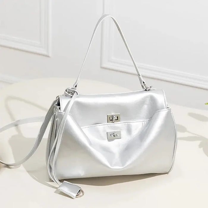 Denim Shoulder Bag - Soft Casual Tote Design SF