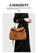 Microfiber Leather Shoulder Bag – Large Square with Lock SF