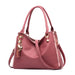 Women's Fur Detail Satchel Bag – PU Leather Patchwork Zipper Handbag SF