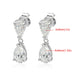 Moissanite Drop Earrings in 925 Sterling Silver | GRA Certified D Color VVS1 SF