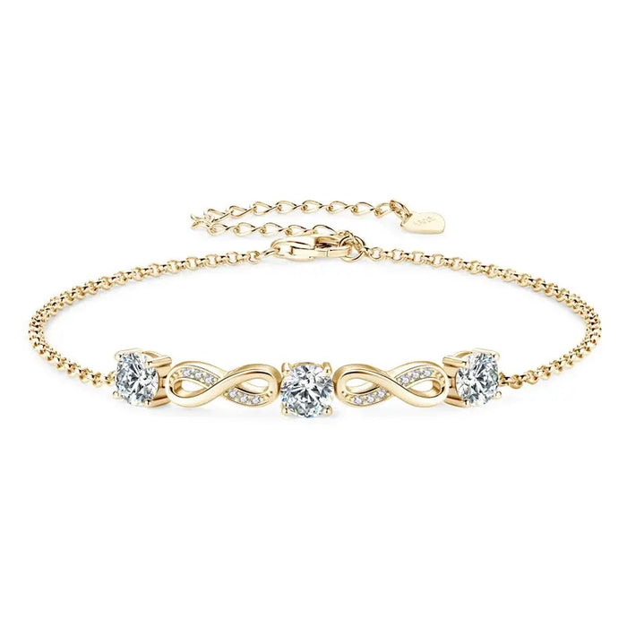 925 Sterling Silver Bracelet – D-Color Moissanite, Certified Fine Jewelry SF