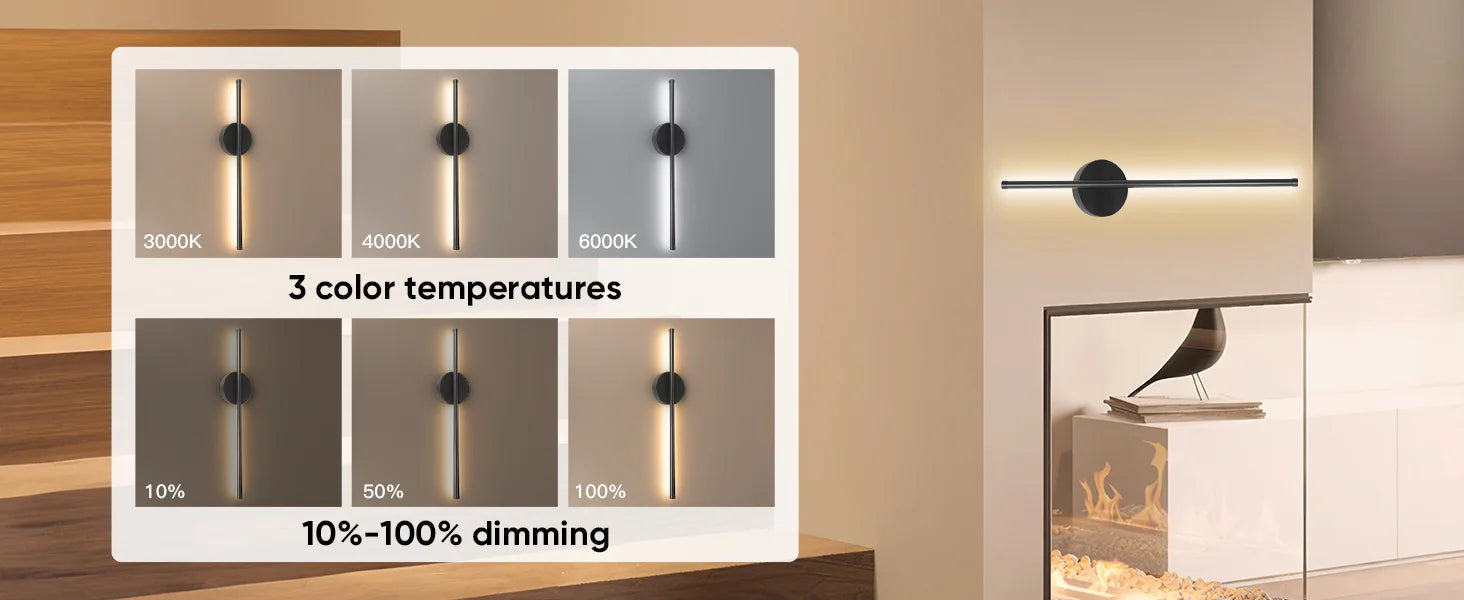 Wireless Rechargeable LED Wall Sconce – Dimmable Battery Operated Picture Light with Remote SF