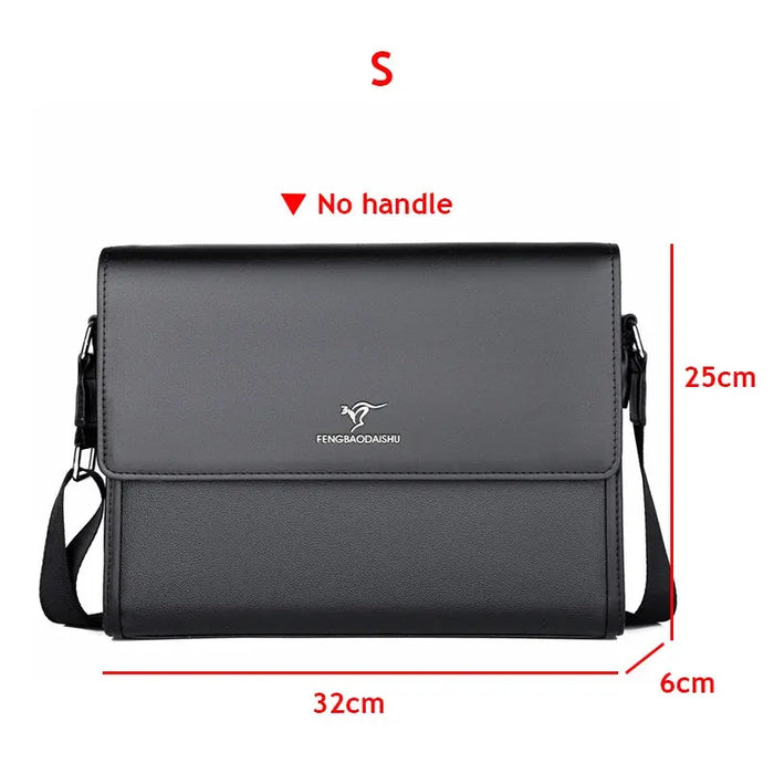 Men’s Business Briefcase – PU Leather Shoulder & Crossbody Bag SF