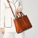 Women’s Leather Tote Bag – Fashion Box-Shape Handbag SF