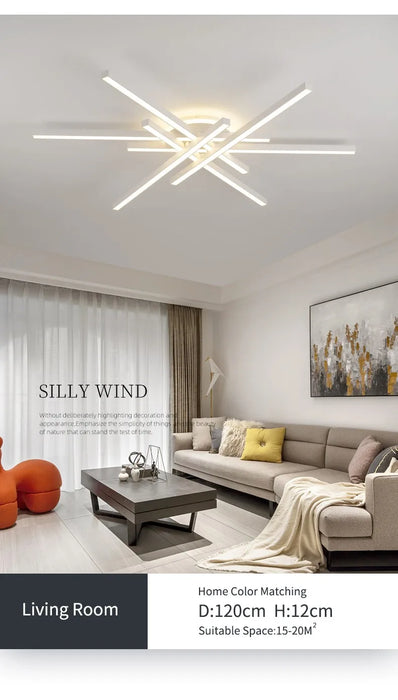 LED Ceiling Light – Modern 4-Bulb Aluminum Fixture for Living Spaces - Samanta Factory