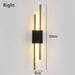 Contemporary Black & Gold LED Wall Lamp – Up & Down Light for Modern Interiors - Samanta Factory