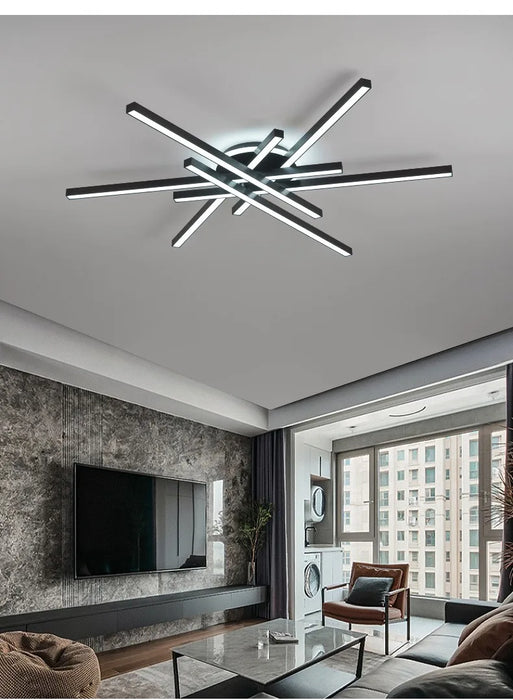 LED Ceiling Light – Modern 4-Bulb Aluminum Fixture for Living Spaces - Samanta Factory