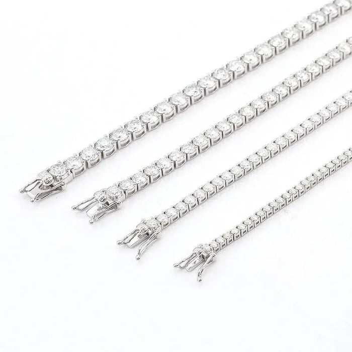 Moissanite Tennis Necklace – D Color VVS1 S925 Sterling Silver Link Chain for Women and Men SF