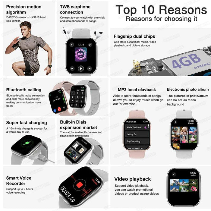Smartwatch DT Watch 10 – 100+ Sports Modes & Waterproof Design SF