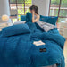3-Piece Winter Velvet Duvet Cover Set – Soft Warm Fleece with Pillowcases, Twin to King Size" - Samanta Factory