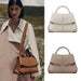 European Style Shoulder Handbag-Pleated Cowhide Leather Designer Crossbody Bag for Women - Samanta Factory
