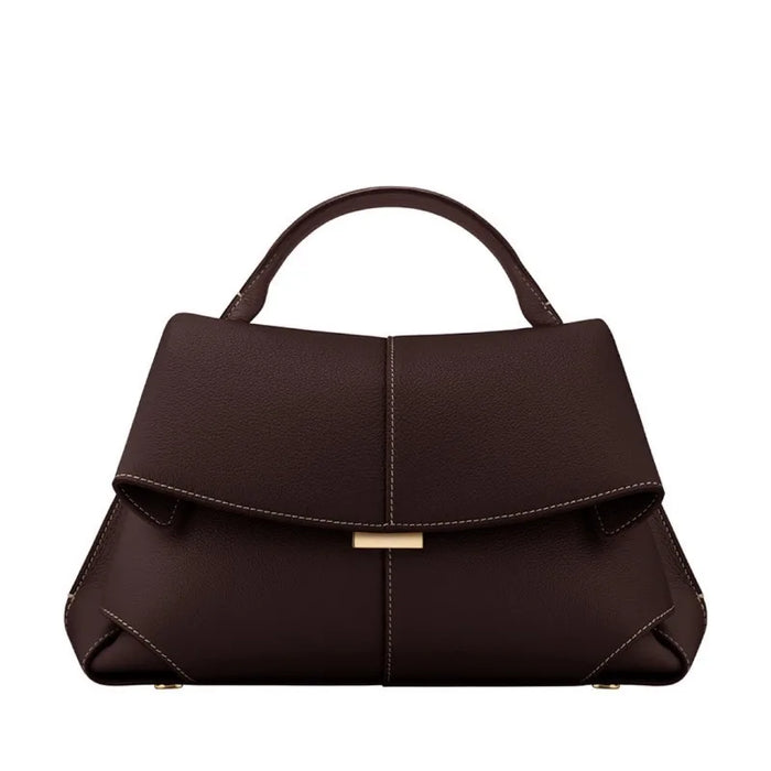 European Style Shoulder Handbag-Pleated Cowhide Leather Designer Crossbody Bag for Women - Samanta Factory