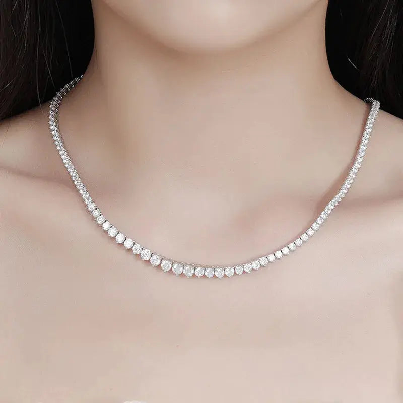 Moissanite Pendant Necklace – D-Color VVS1 Water Drop in 925 Sterling Silver SF