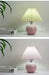Korean Table Lamp – Vintage Pleated Fabric Shade with Ceramic Base - Samanta Factory