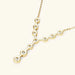925 Sterling Silver Moissanite Y-Shaped Pendant Necklace SF