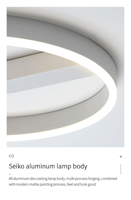 LED Ceiling Light – Modern Surface-Mounted Design with Dimmable Remote Control - Samanta Factory