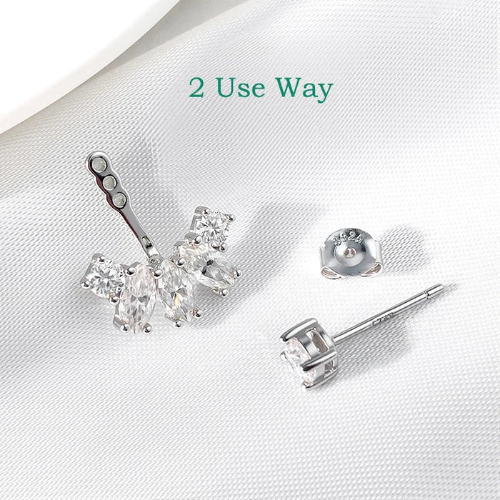 Moissanite Drop Earrings – GRA Certified D Color VVS1 Sparkle SF