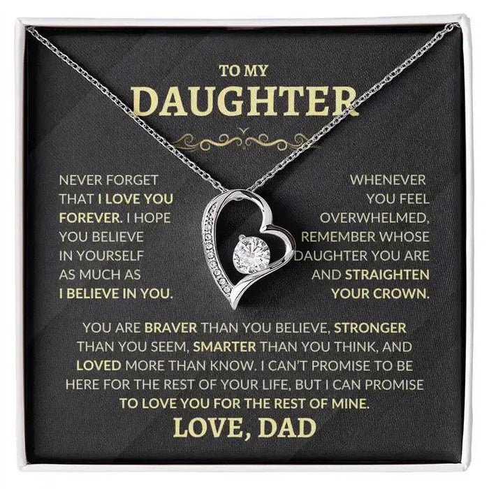 Heart Knot Pendant Necklace – Sparkling Zircon Gift for Daughters SF