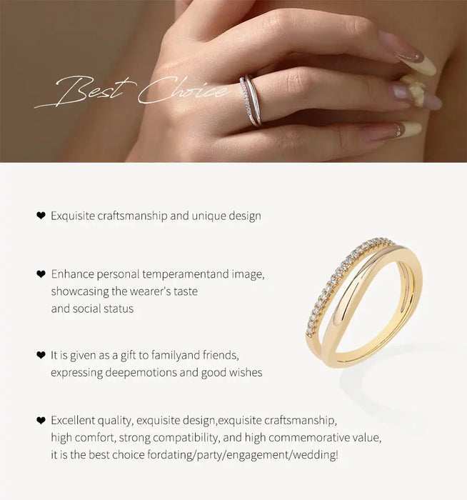 S925 Moissanite Ring – D-Color VVS1 Stone in 18K Gold Plating SF