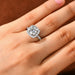 Brilliant GRA-Certified Moissanite Ring for Women with Hypoallergenic 925 Silver SF