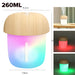 Mushroom Rain Cloud Humidifier – 7-Color LED & Aromatherapy Diffuser for Relaxation & Skin Hydration - Samanta Factory
